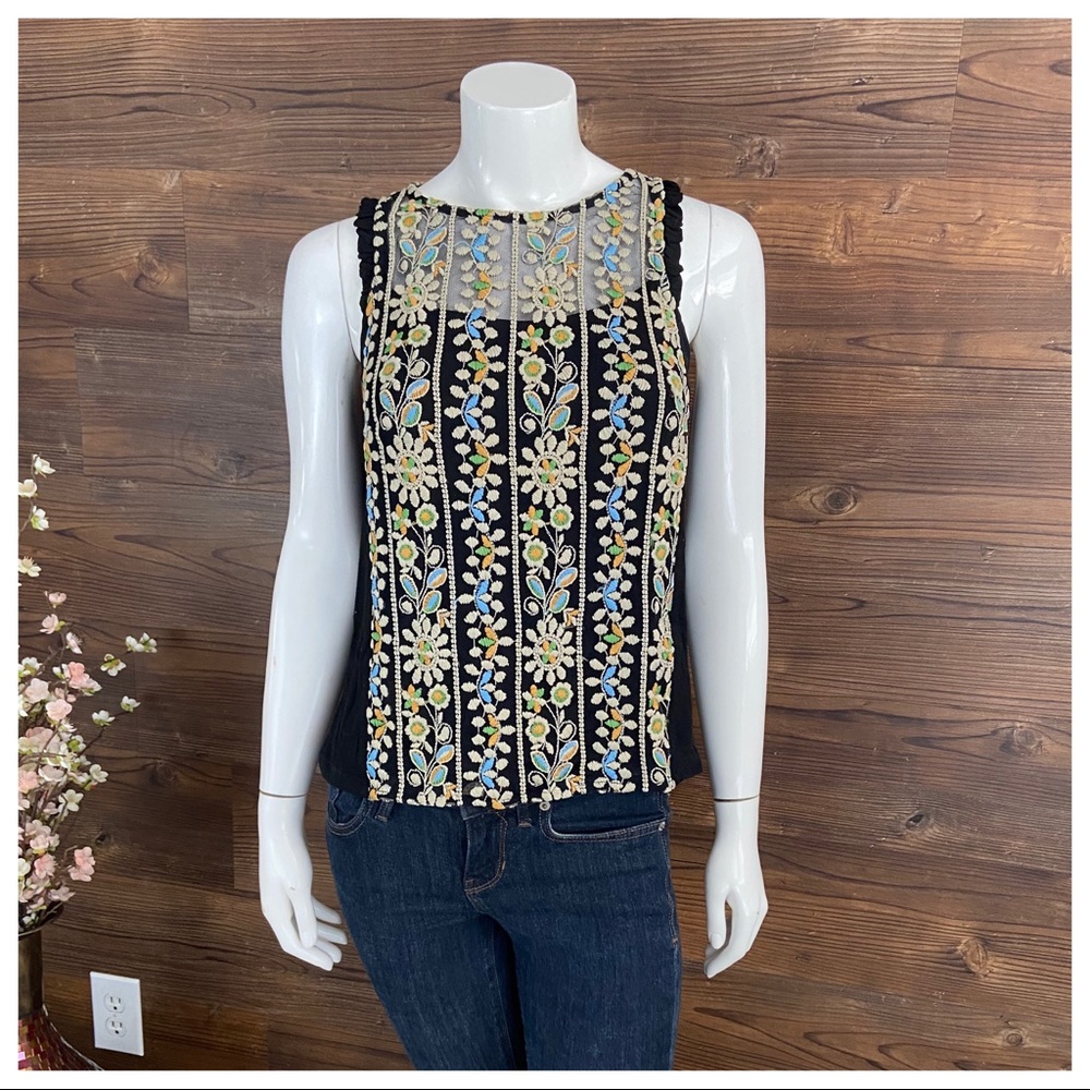 NWT Eri + Ali Haley Embroidered Top - Picture 3 of 7